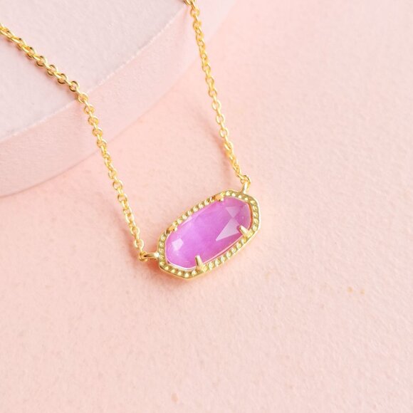 Kendra Scott - Elisa Azalea Gold Necklace - NEW - Picture 2 of 4